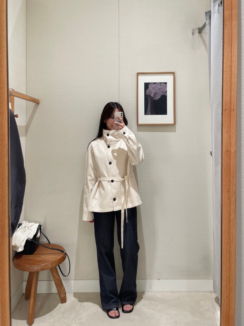 시에 Sie 26FW 로딘 하이넥 벨티드 코튼 재킷 착용 후기, 직장인 가을 자켓 아우터 추천