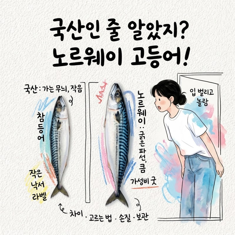 고등어 종류 국산 노르웨이 참고등어 차이 고르는법 손질 보관법