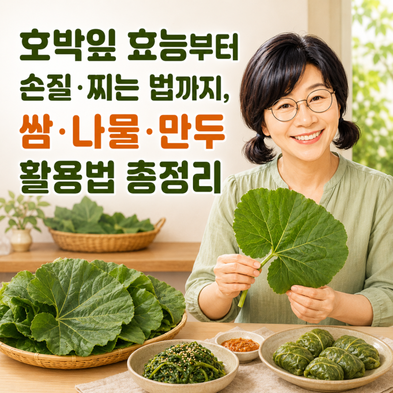 호박잎 효능부터 손질·찌는 법까지, 쌈·나물·만두 활용법 총정리