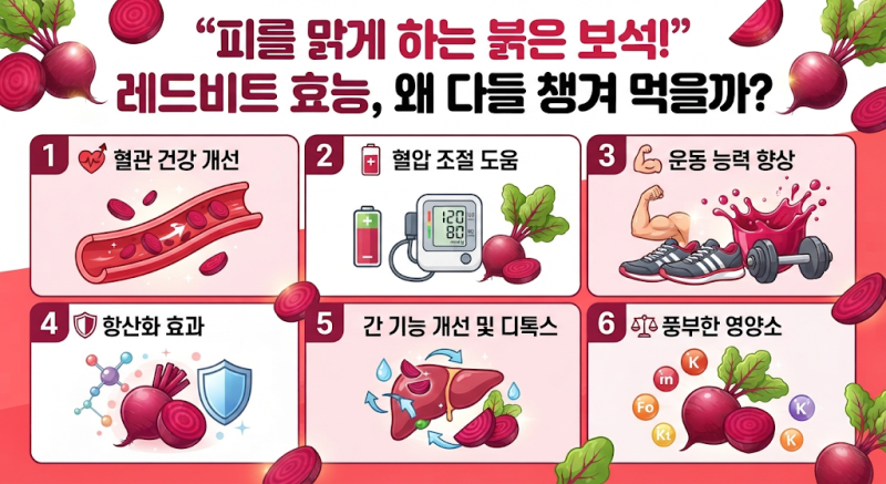 "피를 맑게 하는 붉은 보석!" 레드비트 효능, 왜 다들 챙겨 먹을까?