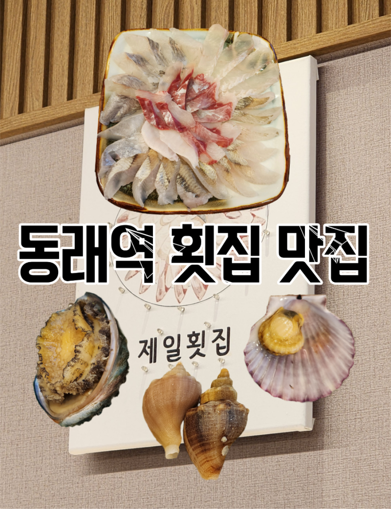 부산 동래역 횟집 맛집 제일횟집 솔직후기
