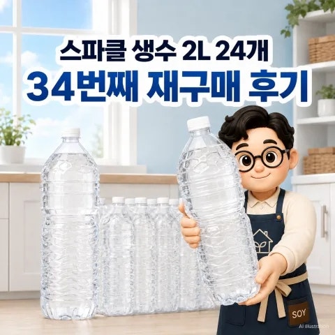 스파클 생수 무라벨 2L 24개, 34번째 재구매한 솔직 후기·가격비교