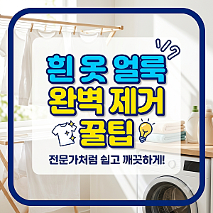 옷에 묻은 얼룩 지우는 법 총정리: 흰 티셔츠 목 때부터 음식물 자국까지 한 방에 해결하는 ....