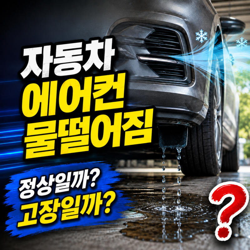 자동차 에어컨 물떨어짐, 정상과 누수 구분 기준