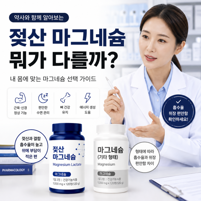 젖산 마그네슘이 궁금할 때 마그네슘 제품 고르는 기준
