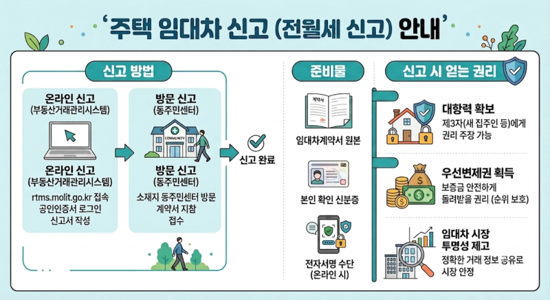 주택임대차신고 방법 온라인 접수 후기 - 신고필증, 확정일자 확인하기