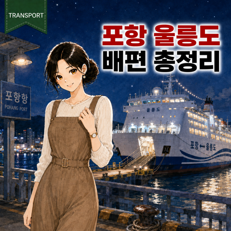 포항 울릉도 배편 총정리 2026｜엘도라도·울릉크루즈 시간표 요금 차량선적