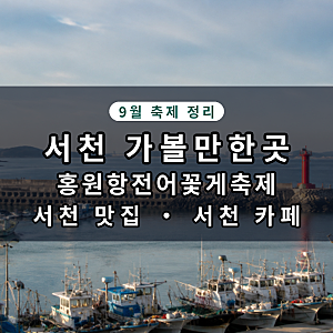 서천 가볼만한곳 홍원항전어꽃게축제 서천 맛집 서천 카페