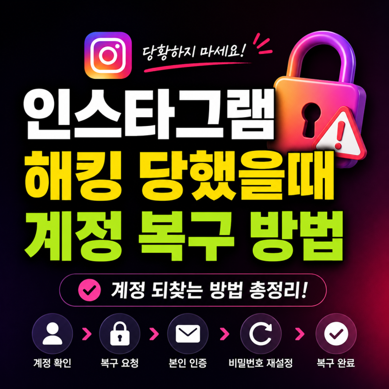 인스타그램 해킹 당했을때 계정 복구 절차 안내