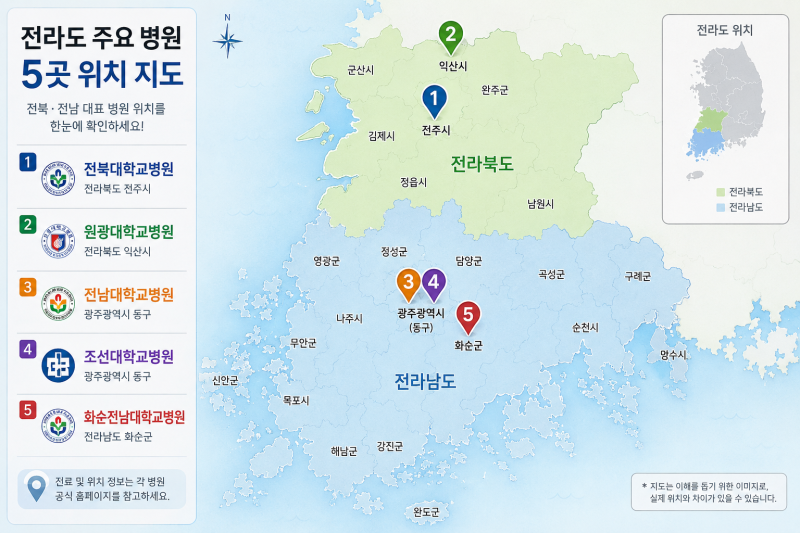 전라권 상급종합병원, 어디가 뭘 잘할까