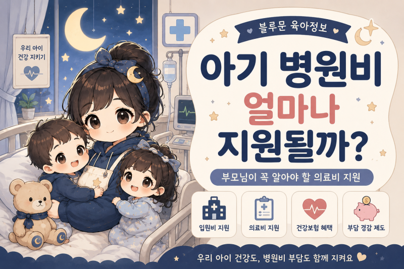 아기 병원비 얼마나 지원될까? 영유아 의료비 지원·입원비 꼭 알아두세요
