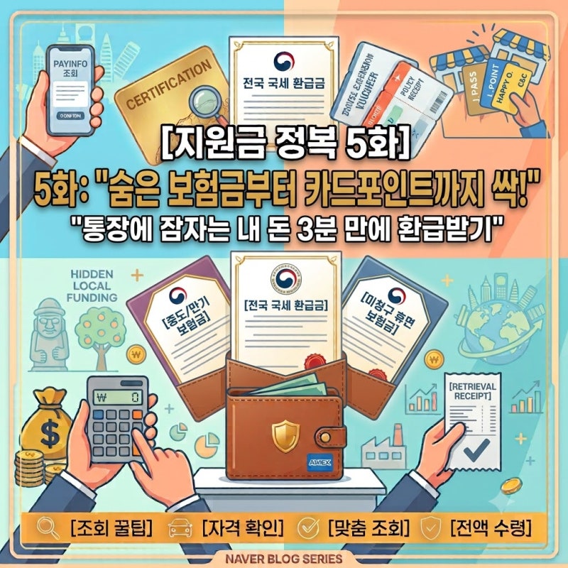 [지원금 정복 5화] "통장에 잠자는 내 돈 3분 만에 찾아가세요!" 숨은 정부 지원금·환급금 간....
