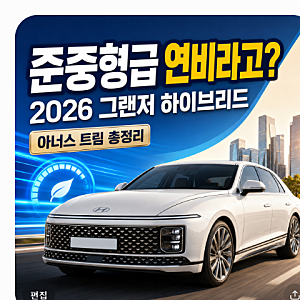 "준중형급 연비라고?" 2026 그랜저 하이브리드 가격표 아너스 트림 실구매가 제원 실연비 총정....