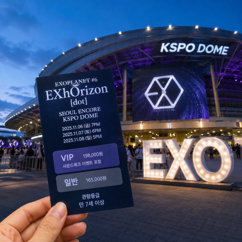 EXO 콘서트 서울 앙코르 일반예매 8월 31일, 티켓 일정은?