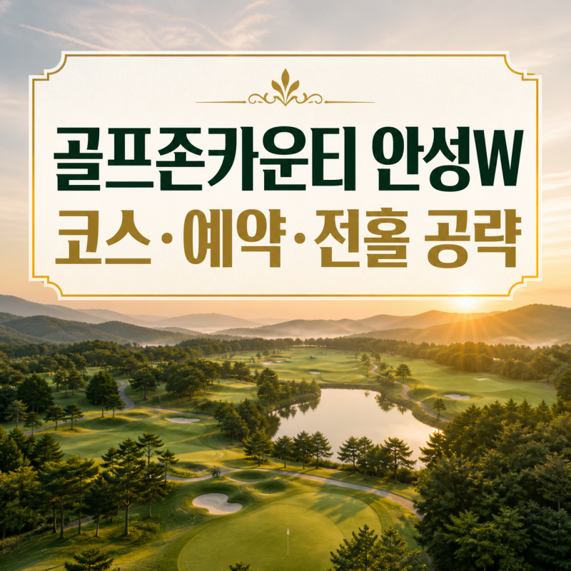골프존카운티 안성W 후기｜안성 골프장 그린피·예약·화이트티 전홀 코스 공략