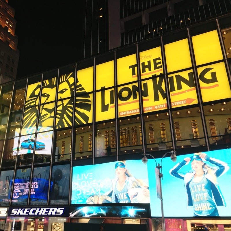 뉴욕 브로드웨이(Broadway)와 그곳에서 본 뮤지컬에 눈을 뜨게 해준 라이온킹(The Lion King) 후기 ....