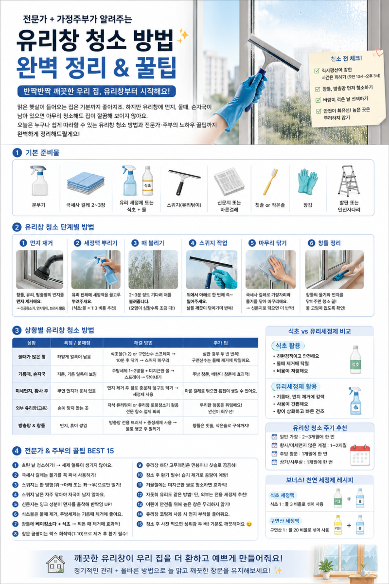 유리창 청소 방법 완벽 정리!! +@ 꿀팁까지 전수해드립니다~ 필독하세요!