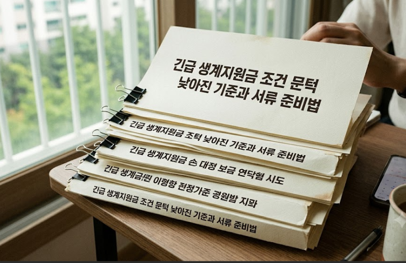 긴급 생계지원금 조건 문턱 낮아진 기준과 서류 준비법