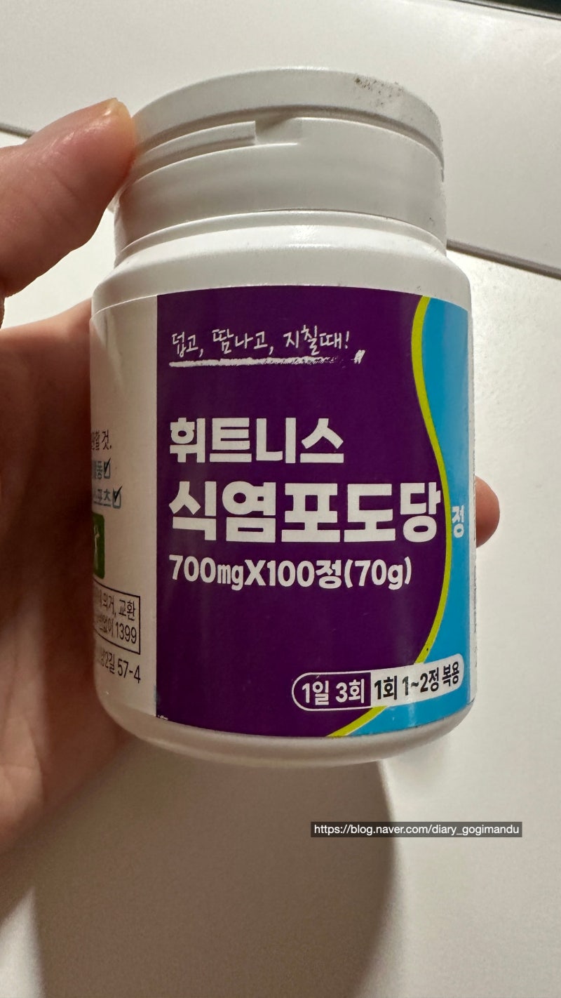 휘트니스 식염포도당 : 폭염에 땀 많이 흘릴 때 챙겨본 여름철필수 아이템