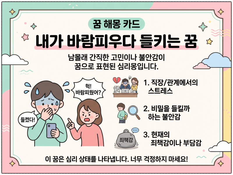 배우자 외도 들키는 꿈 애인이 바람나는 꿈 해몽