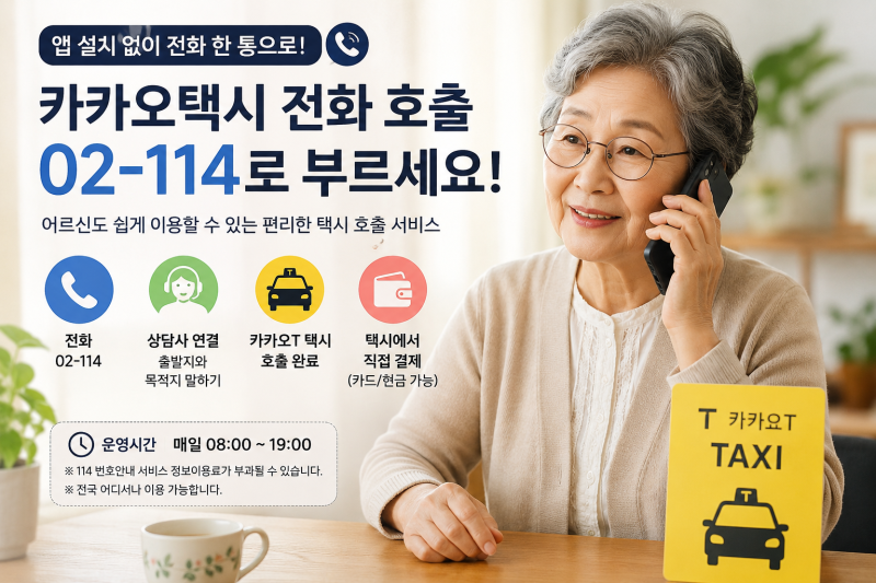 스마트폰 앱 없이 카카오택시 부르는 방법