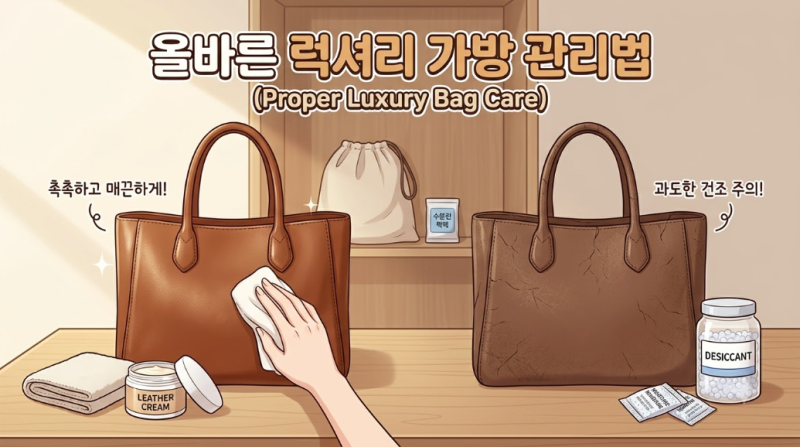 명품백 10년 쓰는 가죽 클리너 및 제습제 보관법