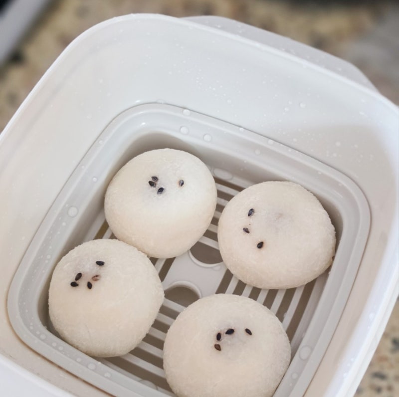 떡순이 필수품 다이소 전자레인지 찜기 기장떡 찌는방법