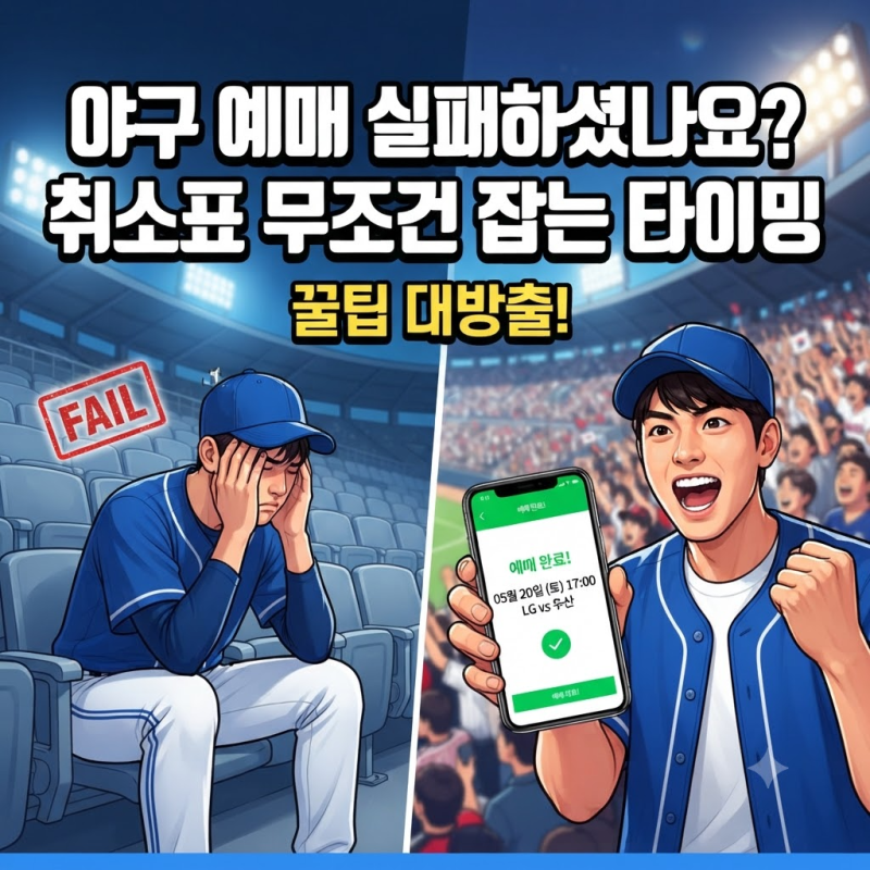 "설마 아직도 몰랐어?" 티켓링크 야구 취소표 풀리는 시간과 성공 확률을 높이는 취켓팅