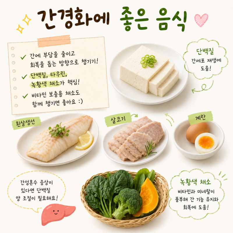 간경화에 좋은 음식 식단 과일 나쁜 음식