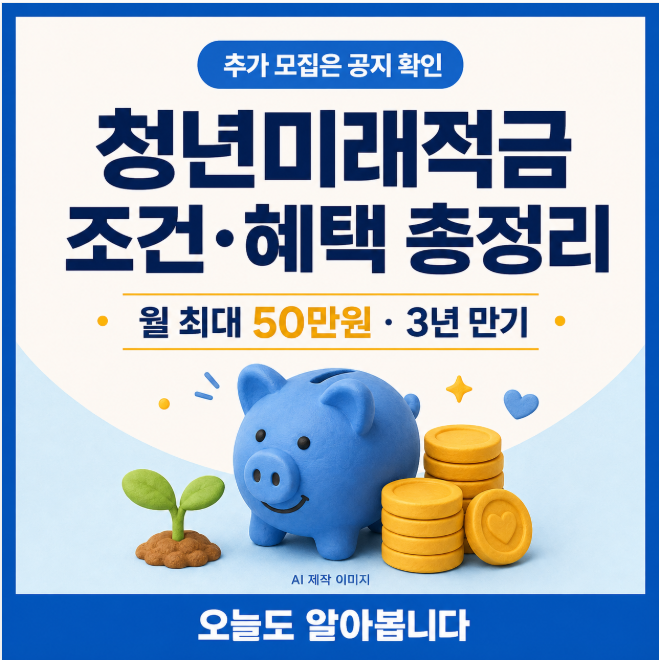 청년미래적금 조건 총정리｜월 50만원씩 3년, 정부지원금은 얼마나 받을까?