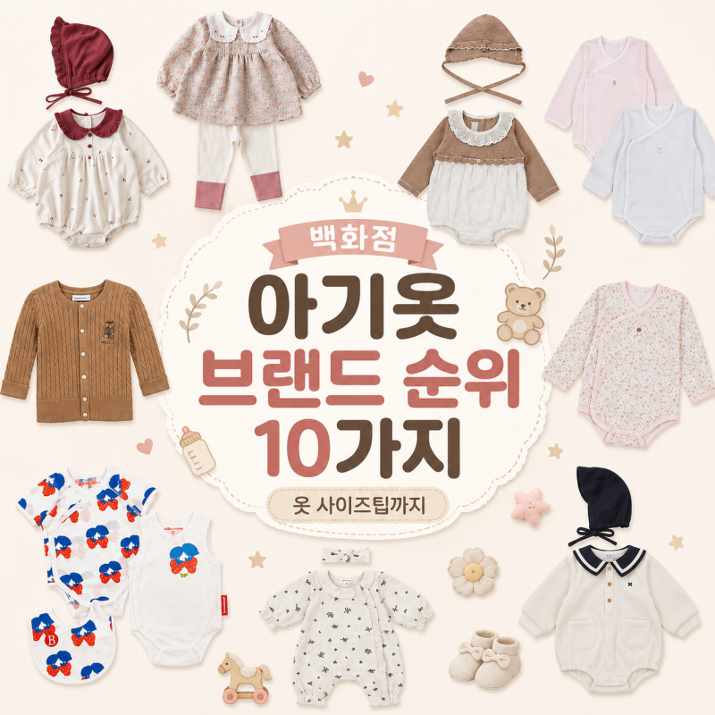 백화점 아기옷 브랜드 10가지, 신생아 옷 사이즈는 이렇게 골라보세요