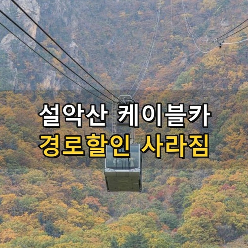 케이블카 예약, 설악산 내장산 대둔산 덕유산 총정리 - 단풍철엔 경로할인도 사라져요 (8월 28....