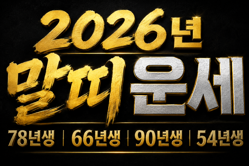 2026년 말띠 운세 78년생 66년생 90년생 54년생