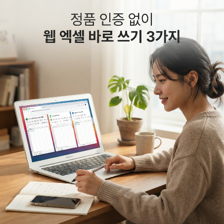 정품 인증 없이 바로 쓰는 웹엑셀 무료 사용 방법 3가지 (M365, 구글, 폴라리스)