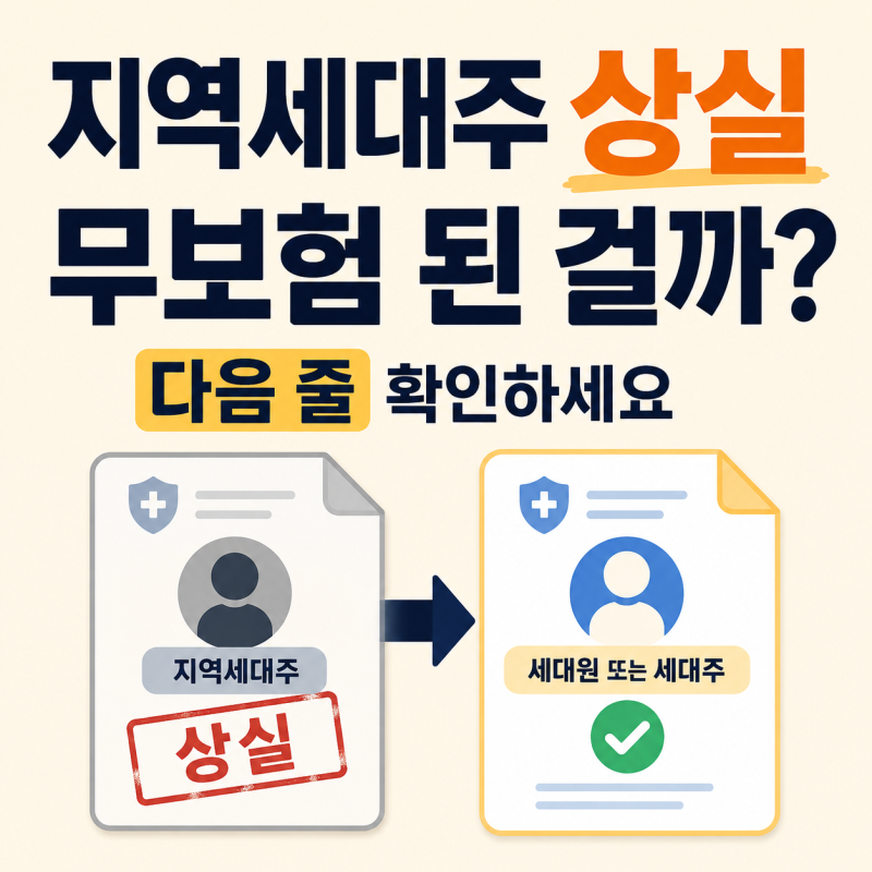 건강보험 자격득실확인서에 ‘지역세대주 상실’ 뜨면 무보험일까｜다음 자격 줄 확인