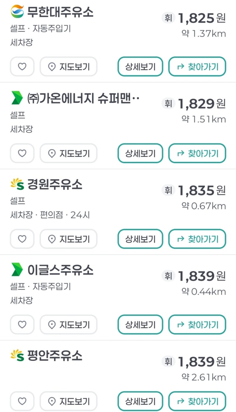 [우리 동네 기름값 비교] 휘발유·경유 가장 저렴한 주유소는 어디?(현대자동차신기성)