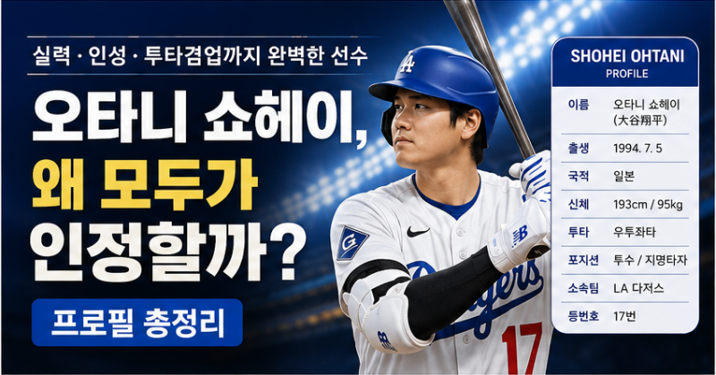 오타니 쇼헤이, 왜 모두가 인정할까? 실력·인성·투타겸업까지 완벽한 선수