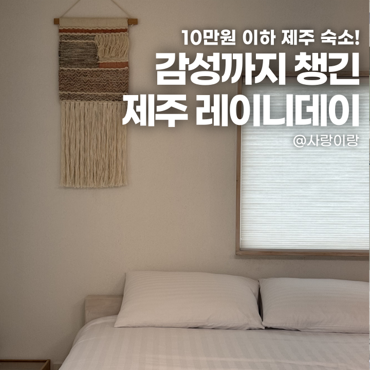 제주 감성숙소 10만원 이하! 레이니데이B101 가성비 숙소 후기