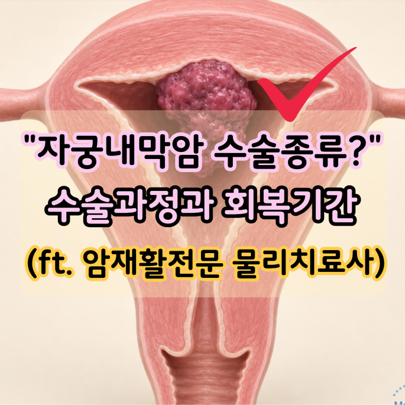 "자궁내막암 수술 종류 4가지?" 수술 과정과 회복기간 정리 (ft. 암재활전문 물리치료사)