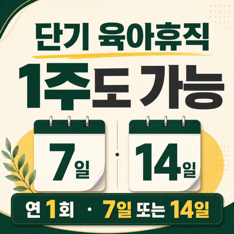 단기 육아휴직 1주도 가능, 8월 20일부터 달라진 신청 기준
