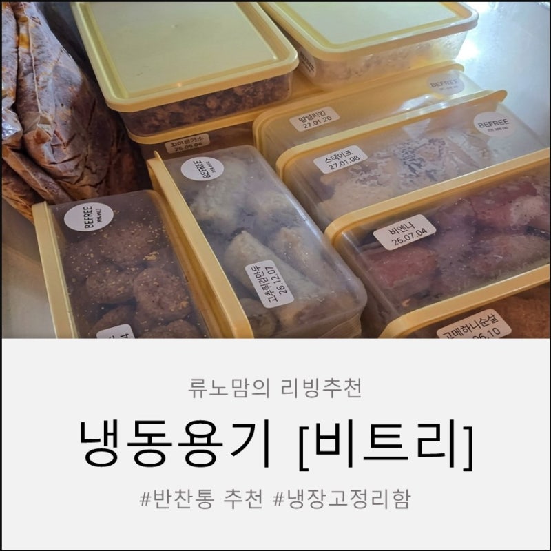 꽝꽝 얼어도 쏙! 휘어지는 냉동실정리용기 "비트리"로 식재료 소분하기