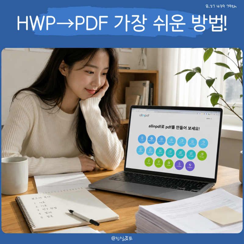 hwp 한글파일 PDF로 변환 ALLINPDF로 간단하게 하는 방법