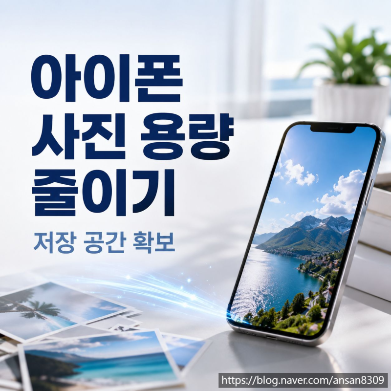 아이폰 사진 용량 줄이기와 저장 공간 확보하는 방법 확인