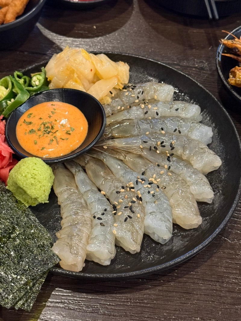 [경기/안산] 중앙동 맛집 꿈연 술집내돈내산 이자카야 오미자새로부터 생새우, 해산물 추천! ....