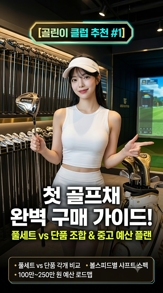 첫 골프채 구매 완벽 가이드: 풀세트 vs 단품 조합 비교 & 중고·신품 예산 플랜 [골린이 클럽 ....