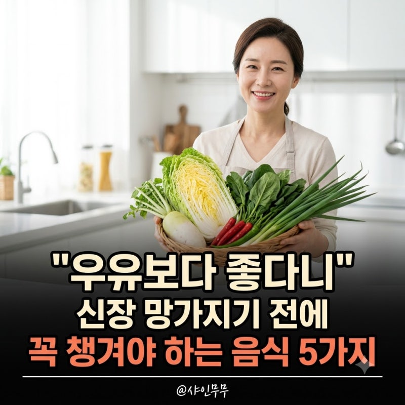 "우유보다 좋다니" 신장 망가지기 전에 꼭 챙겨야 하는 신장 건강 음식 5가지