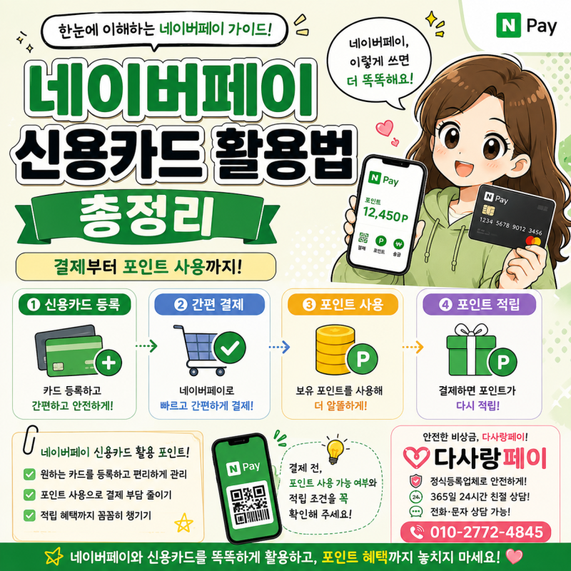 네이버페이 신용카드 활용법 총정리, 결제부터 포인트 사용까지