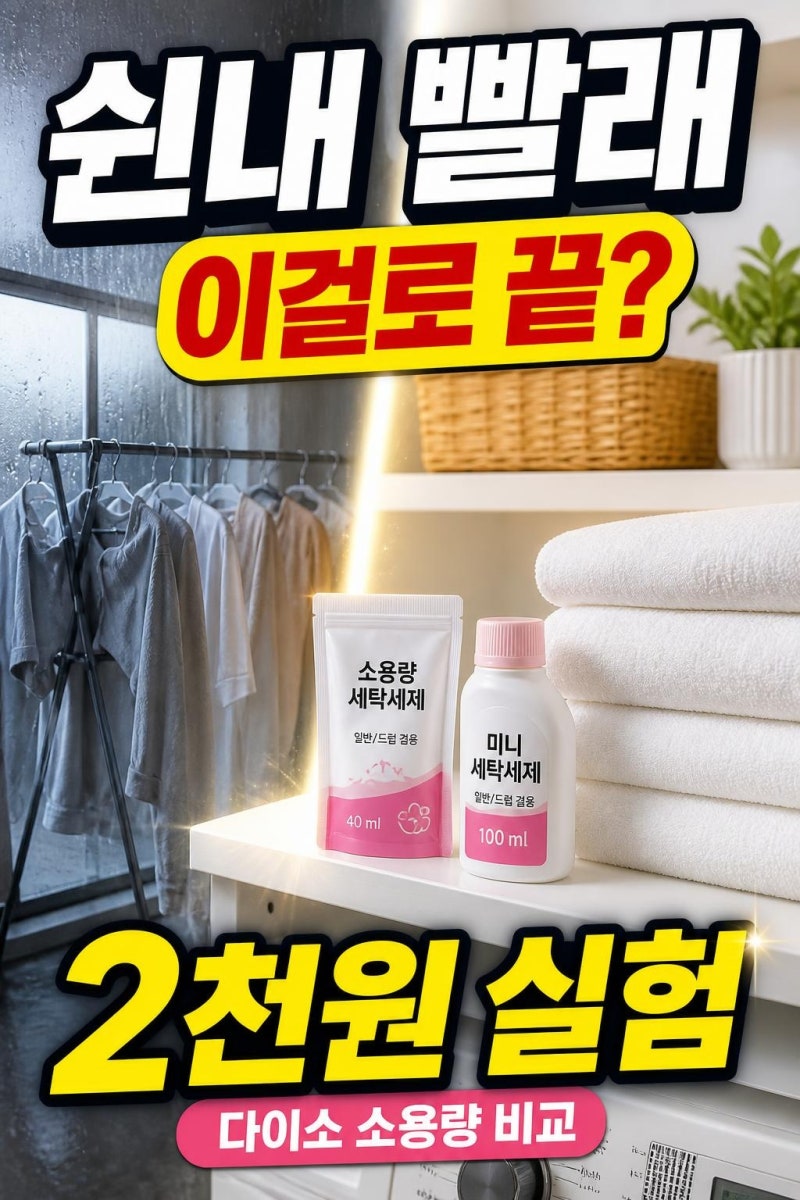 모락셀라 세제 2천원짜리로 빨래 쉰내 잡을까? 다이소 소용량 사용 전 꼭 볼 비교