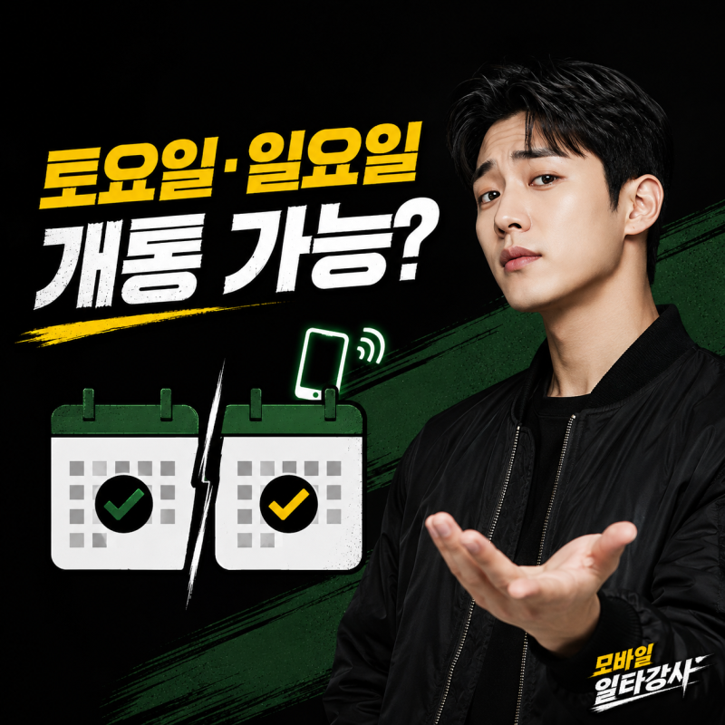토요일·일요일에도 가능할까? 주말 핸드폰 개통 절차
