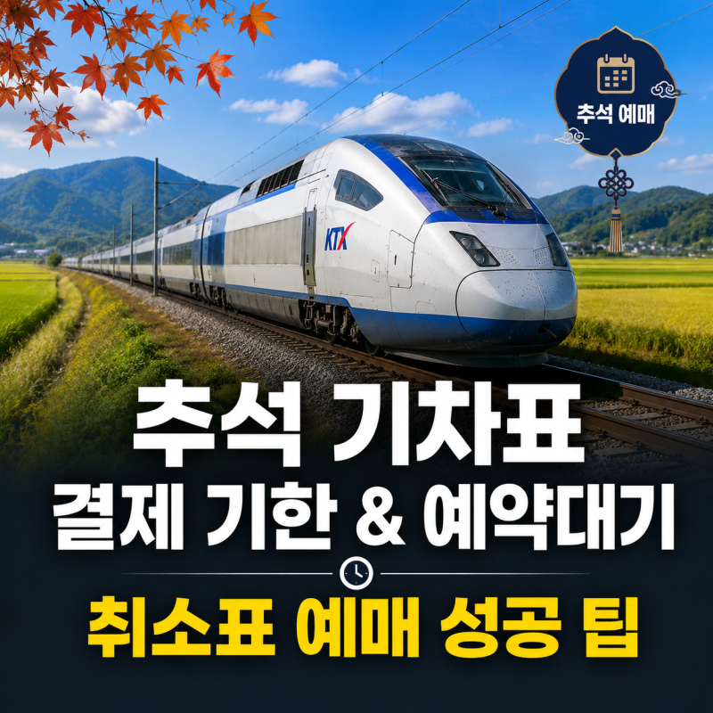 2026 추석 기차표 예매 실패했다면? 코레일 예약대기 신청 및 명절 반환표 예매 방법